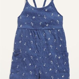 Old Navy Floral Textured- Knit Romper